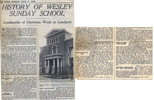 History of Wesley Church Sunday School